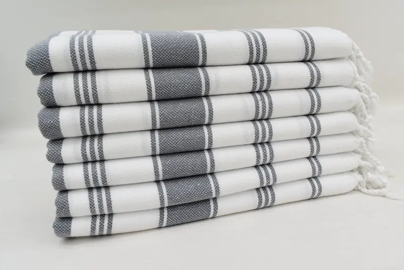 44x24 Baumwollstreifentuch, Monogramm Handtuch, Gasttuch, Valentinstag Geschenkidee, Küchentuch, Brautjungferngeschenke, bestes Hochzeitsgeschenk - 4