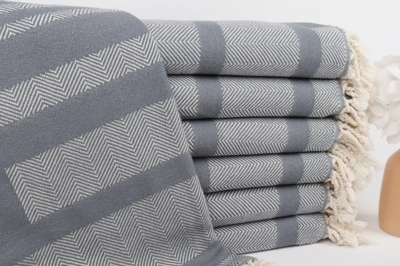 Bachelorette Party Gift, Dark Gray Cotton Towel, 38x67