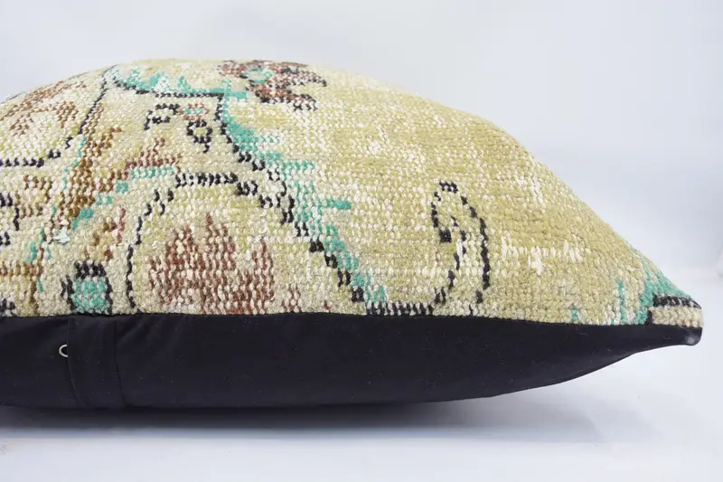 24x24 Beige Cushion Cover, Pillow, Indoor Cushion Cover, Throw Kilim Pillow, Kilim Pillow, Boho Pillow, Vintage Pillow Case - 5