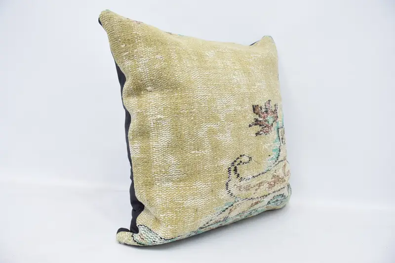 24x24 Beige Cushion Cover, Pillow, Indoor Cushion Cover, Throw Kilim Pillow, Kilim Pillow, Boho Pillow, Vintage Pillow Case - 3