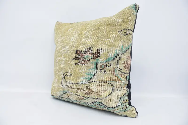 24x24 Beige Cushion Cover, Pillow, Indoor Cushion Cover, Throw Kilim Pillow, Kilim Pillow, Boho Pillow, Vintage Pillow Case - 4