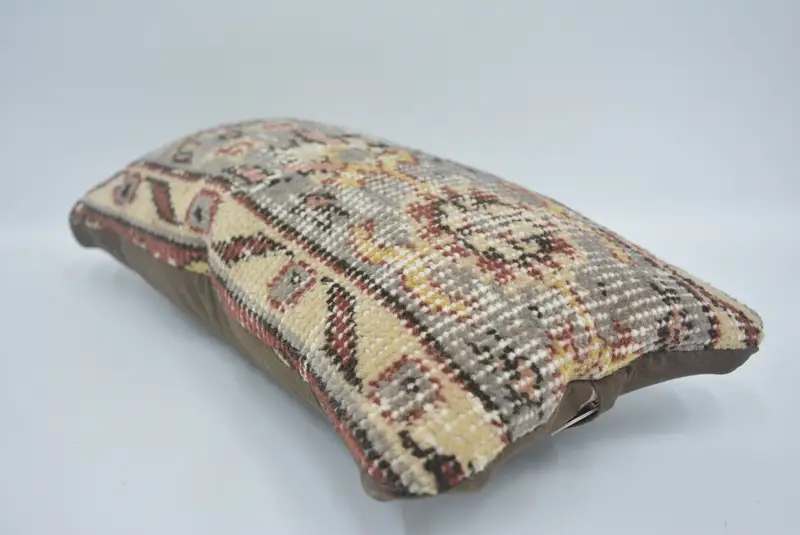 Turkish Kilim Pillow, Neutral Pillow, 8x16 Gray Pillow, Throw Kilim Pillow, Turkish Corner Pillow, Pillow for Couch, Pillow Case - 6