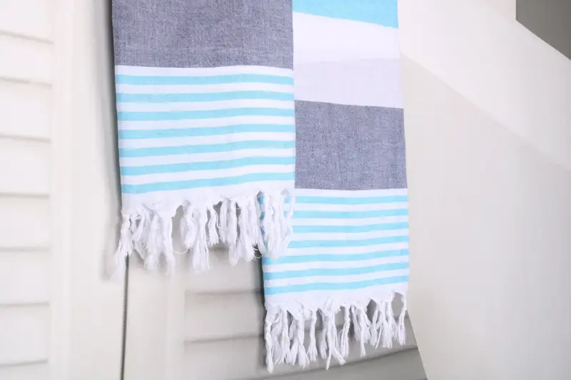 Peshtemal, Best Friend Gift, Quick-dry peshtemal, Custom Towel Beach, Handwoven Turkish bath towel, Personalized Gifts, 68x32 Cotton Striped Towel - 8