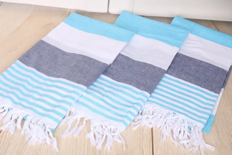 Peshtemal, Best Friend Gift, Quick-dry peshtemal, Custom Towel Beach, Handwoven Turkish bath towel, Personalized Gifts, 68x32 Cotton Striped Towel - 6