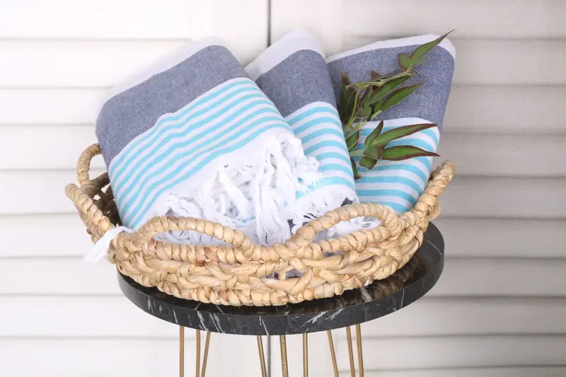 Peshtemal, Best Friend Gift, Quick-dry peshtemal, Custom Towel Beach, Handwoven Turkish bath towel, Personalized Gifts, 68x32 Cotton Striped Towel - 5