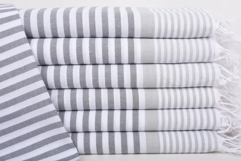 Beach Theme Wedding Gift, Personalized Gift, 40x24 Cotton Striped Towel, Monogrammed Hand Towel, Wedding Favors, Travel Towel, Bridal Party Gifts - 1