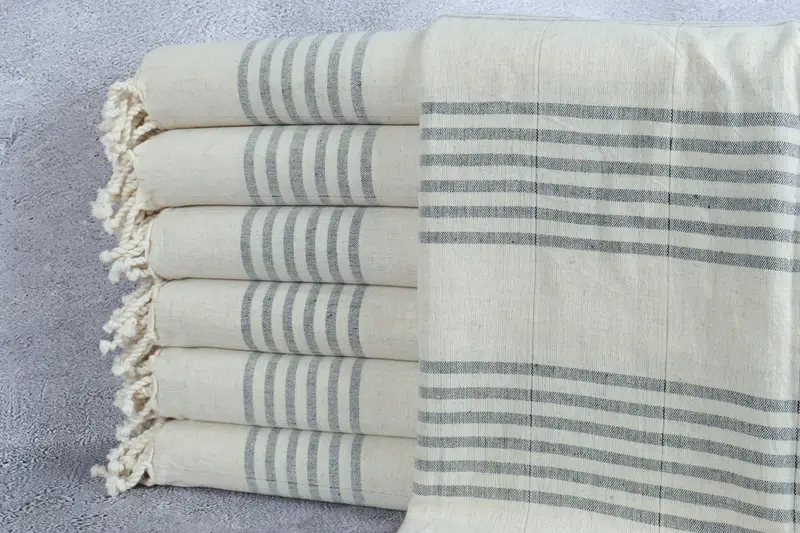 Quick-Dry Beach Towel, Custom Wedding Gift, Bridal Shower Favors, Wedding For Favor, Miami Bachelorette Party Favors, 70x40 Linen Striped Towel - 1