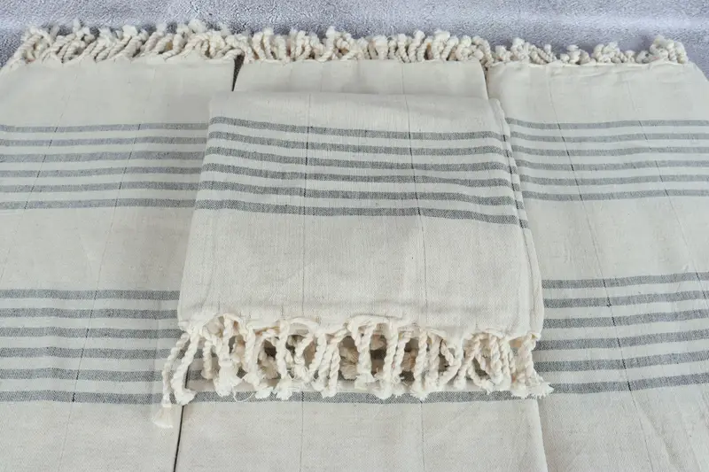 Quick-Dry Beach Towel, Custom Wedding Gift, Bridal Shower Favors, Wedding For Favor, Miami Bachelorette Party Favors, 70x40 Linen Striped Towel - 4