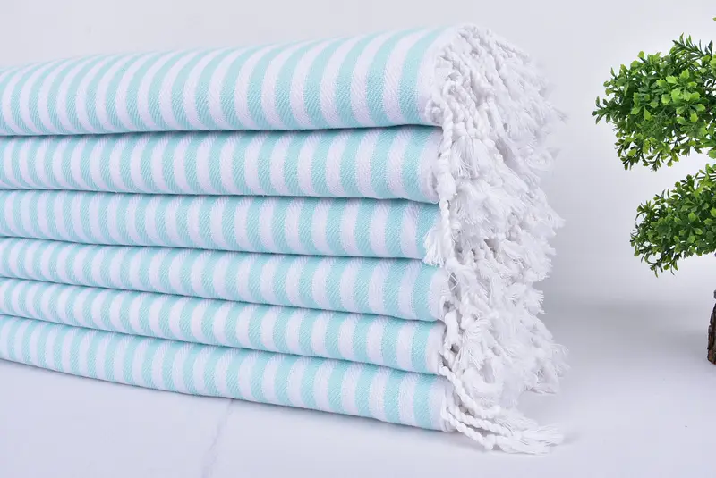 104x76 Cotton Striped Towel, Wedding Favors, Custom Wedding Gifts, Turkish Bedspread, Personalized Blanket, Personalized Bridesmaid Gift - 3