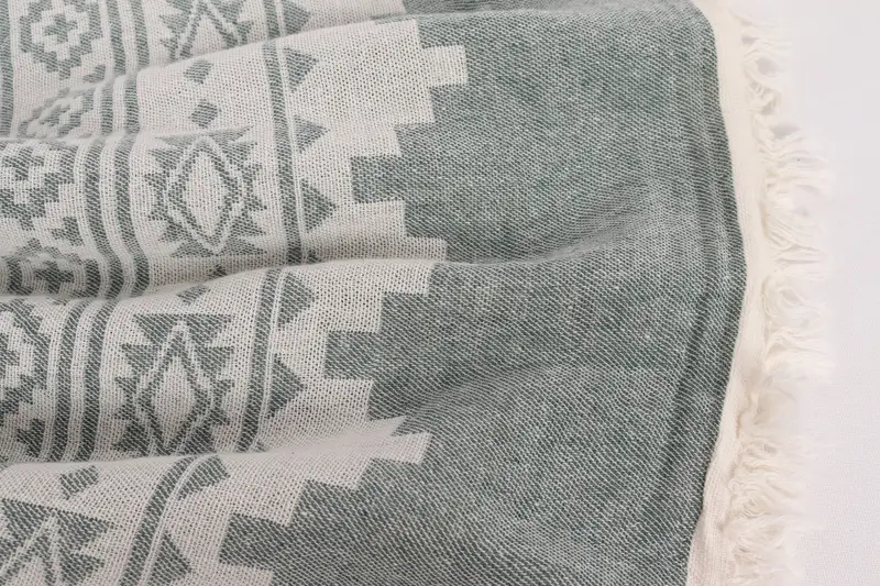 Woven Throw Blanket, King Size Bedspread, Turkish Beach Blanket, Tablecloth, Custom Wedding Gifts, 86x56 Cotton Kilim Towel, Turkish Blanket Queen - 8