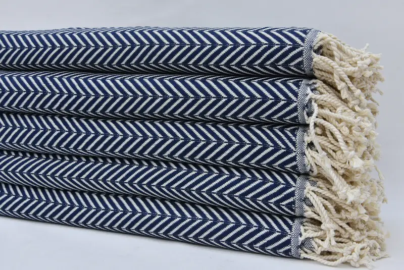 Lightweight towel, Turkish Towel USA, 70x40 Cotton Zig zag Towel, Embroidered Turkish Towel, Best Friend Gift Ideas, Bachelorette Party Decorations - 3