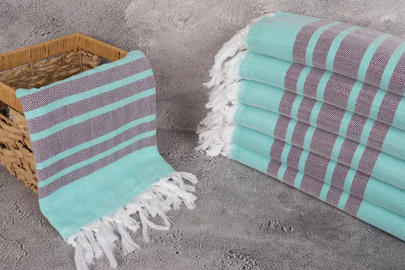 Bridal Shower Gift, Custom Beach Towel, Large Turkish Towel, 64x40 Cotton Chevron Towel, Turkish Bath Towel Set, Gift For Best Friend, Holiday Towel - 3