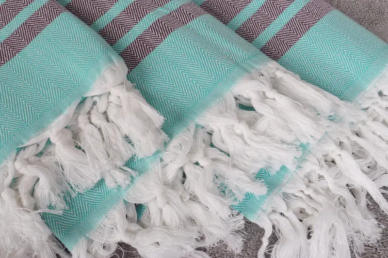 Bridal Shower Gift, Custom Beach Towel, Large Turkish Towel, 64x40 Cotton Chevron Towel, Turkish Bath Towel Set, Gift For Best Friend, Holiday Towel - 5