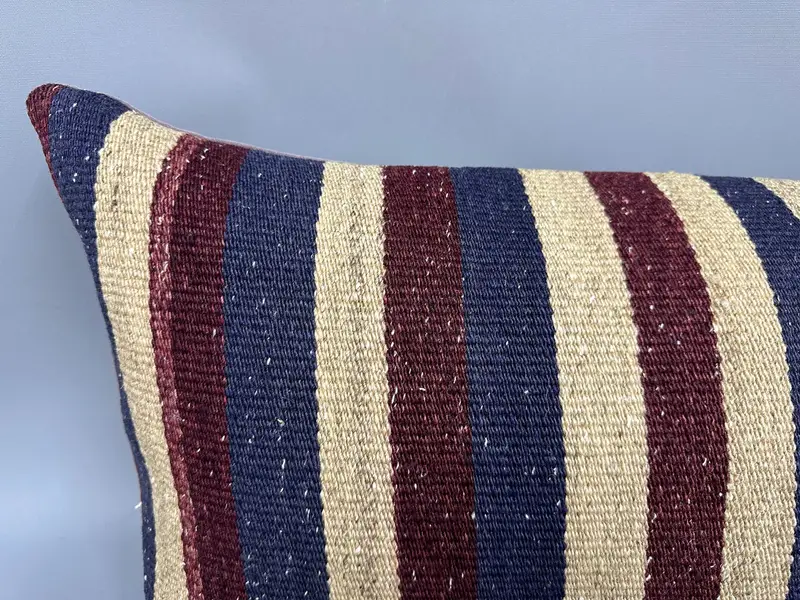 Antique Pillows, Hippie Throw Cushion Case, Crochet Pattern Pillow Sham, Pillow Sham, 16x48 Blue Pillow Sham, Home Decor Pillow, Boho Pillow - 5