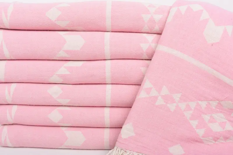 Housewarming Gift, Throw Blanket Couch, 70x60 Cotton Geometric Towel, Couch Throw Blanket, Turkish Towel Beach Blanket, Personalized Gifts - 3