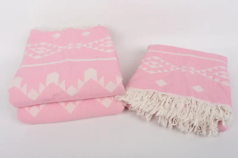 Housewarming Gift, Throw Blanket Couch, 70x60 Cotton Geometric Towel, Couch Throw Blanket, Turkish Towel Beach Blanket, Personalized Gifts - 8