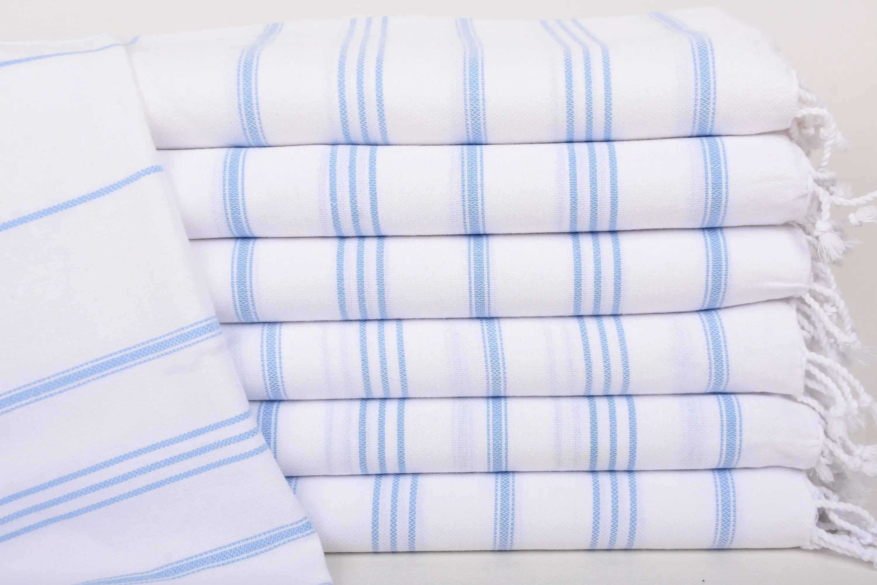 Bathroom Towels Personalized Blue Striped Dish Towel, 40x24 Inches - 1