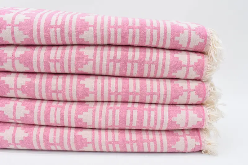 Beach Size Towel, Bachelorette Gifts, Bridesmaid Gift, Bridal Shower Gift, Employee Gifts, 70x40 Cotton Kilim Design Towel, Bachelorette Party Items - 1