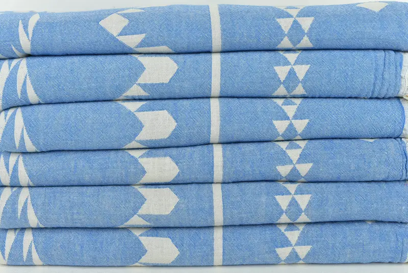70x60 Cotton Geometric Towel, Housewarming Gift, Xmas Gifts, Turkish Towel Beach Blanket, Shower Curtain, Wedding Favors, Throw Blanket Couch - 3
