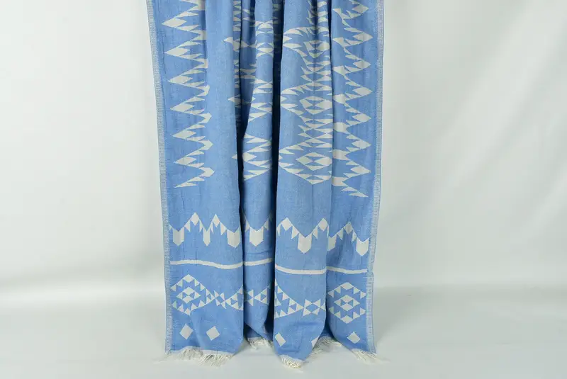 70x60 Cotton Geometric Towel, Housewarming Gift, Xmas Gifts, Turkish Towel Beach Blanket, Shower Curtain, Wedding Favors, Throw Blanket Couch - 8