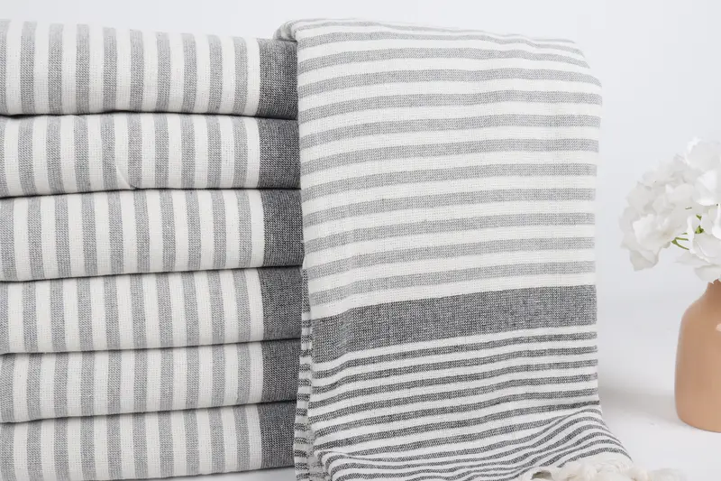 Custom Wedding Gift, Family Gift, 68x40 Cotton Striped Terry Towel, Bridesmaid Gifts, Spa Gift Towel, Embroidered Beach Towel, Quick-dry towel - 2