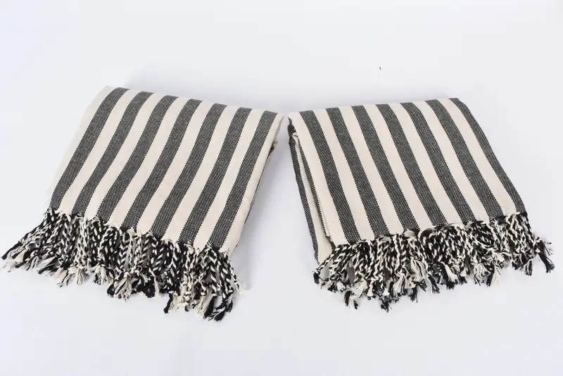 Beach Towel Bulk, Large Turkish Towel, Organic Turkish towel, Girls Weekend Favors, 70x40 Linen Striped Towel, Turkish Towel USA, House Warming Gift - 6
