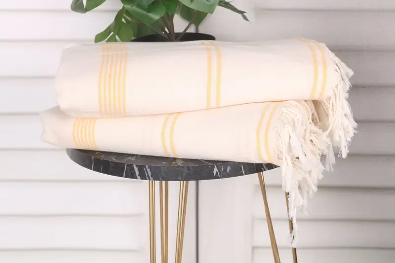 Bridal Shower Favor, Sand-free towel, Fouta towel, Absorbent towel, Housewarming Gift, Personalized Home Gift Wedding, 80x36 Cotton Striped Towel - 3