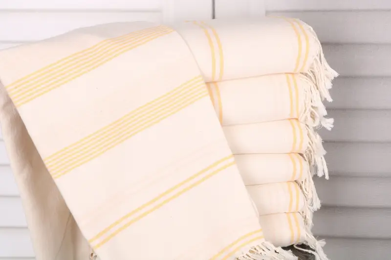 Bridal Shower Favor, Sand-free towel, Fouta towel, Absorbent towel, Housewarming Gift, Personalized Home Gift Wedding, 80x36 Cotton Striped Towel - 1