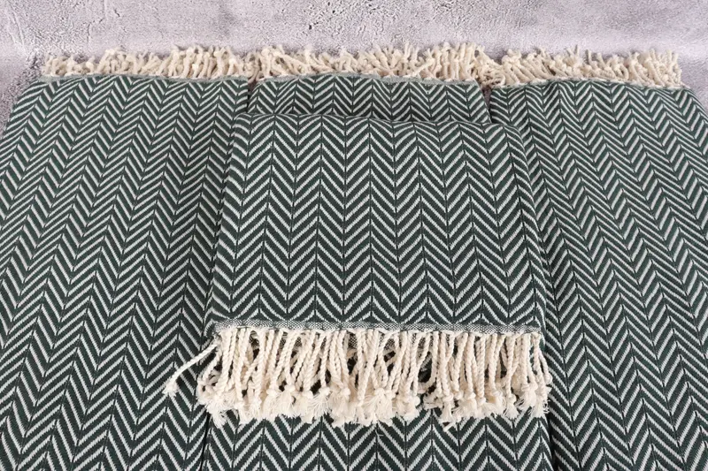 70x40 Cotton Zig zag Towel, Unique Gift, Best lightweight Turkish towel for travel USA, Organic Turkish towel, Bridesmaid Gift, Thin towel - 4