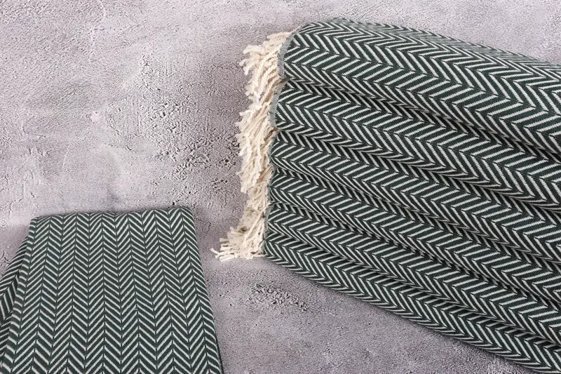 70x40 Cotton Zig zag Towel, Unique Gift, Best lightweight Turkish towel for travel USA, Organic Turkish towel, Bridesmaid Gift, Thin towel - 2