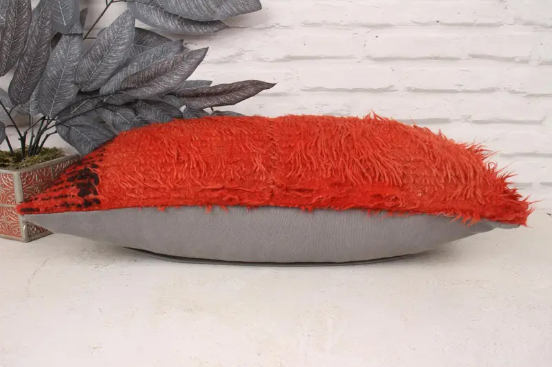 12x24 Orange Pillow Cover, Boho Pillow Sham Cover, Turkish Kilim Pillow, Turkish Pillow, Cushion Case, Bolster Throw Cushion Case - 5
