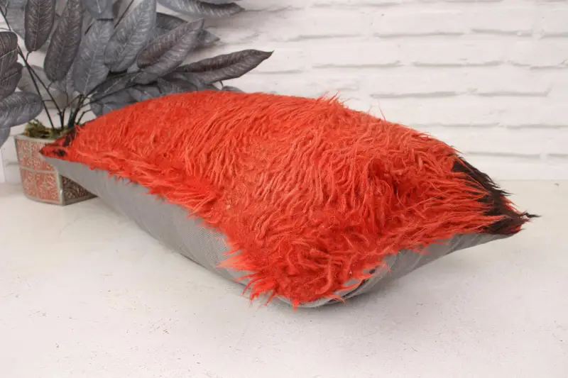 12x24 Orange Pillow Cover, Boho Pillow Sham Cover, Turkish Kilim Pillow, Turkish Pillow, Cushion Case, Bolster Throw Cushion Case - 6