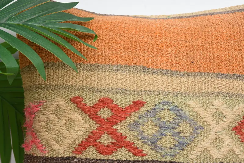 Boho Pillow Sham Cover, Boho Pillow, 12x12 Beige Cushion Case, Pillow Sham, Tribal Pillow Cover, Hippie Throw Cushion Cover, Gift Pillow - 2