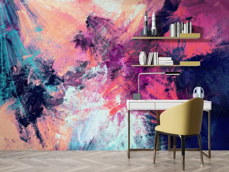 Contemporary Wall Art, Modern Wall Poster, Colorful Wall Print, Modern Abstract Wall Decor, Colorful Abstract Wall Art, Pink Wallpaper, - 4