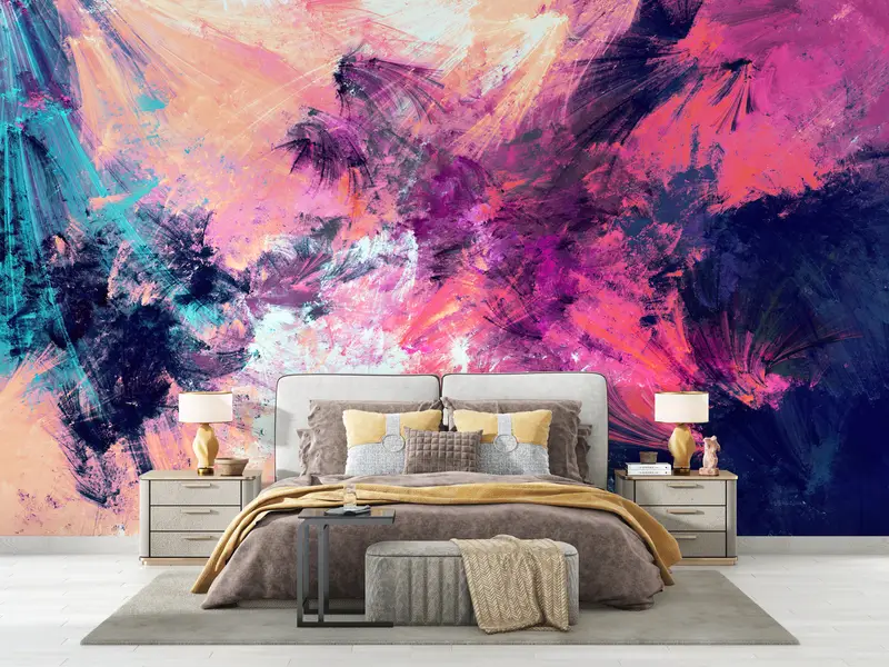 Contemporary Wall Art, Modern Wall Poster, Colorful Wall Print, Modern Abstract Wall Decor, Colorful Abstract Wall Art, Pink Wallpaper, - 5