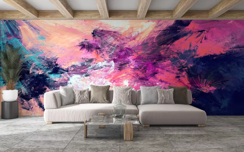 Contemporary Wall Art, Modern Wall Poster, Colorful Wall Print, Modern Abstract Wall Decor, Colorful Abstract Wall Art, Pink Wallpaper, - 10