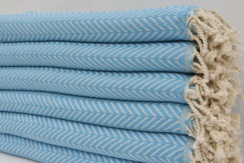Turkish Beach Towel Bulk, Housewarming Gift, Turkish hand towel, 70x40 Cotton Zig zag Towel, Family Gift Basket, Gift For Boyfriend, Sand-free towel - 3