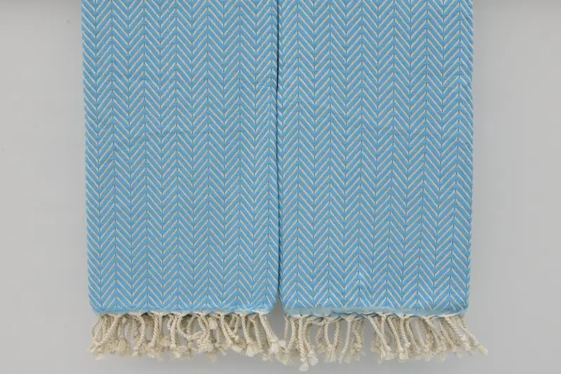 Turkish Beach Towel Bulk, Housewarming Gift, Turkish hand towel, 70x40 Cotton Zig zag Towel, Family Gift Basket, Gift For Boyfriend, Sand-free towel - 4