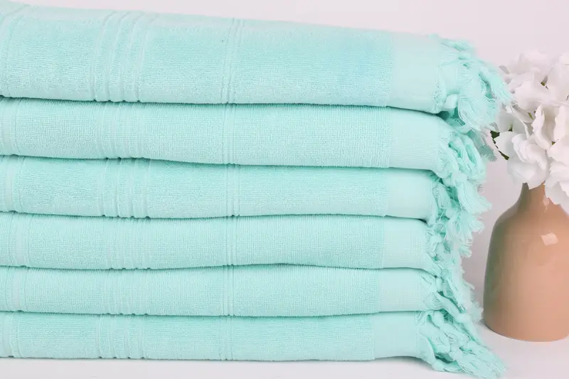 Sand-resistant towel, Turkish beach towel, Bachelorette Beach Towel, 70x36 Cotton Striped Terry Towel, Bachelorette Party Gifts, Family Gift - 3