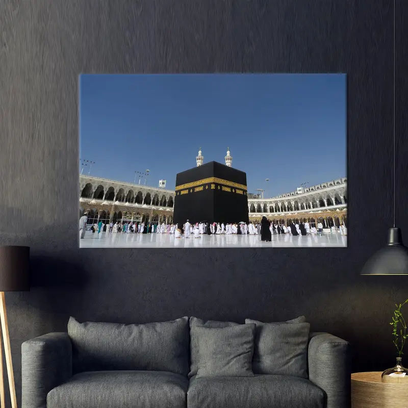 Kaaba Canvas Art, Qibla Wall Art, Gift for Muslim, Modern Wall Art, Home Decor Art, Islamic Canvas Art, Personalized Gift, Wall Art Decor - 2