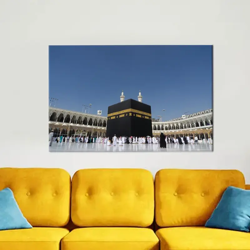 Kaaba Canvas Art, Qibla Wall Art, Gift for Muslim, Modern Wall Art, Home Decor Art, Islamic Canvas Art, Personalized Gift, Wall Art Decor - 1