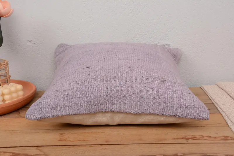 Kilim Cushion Sham, 18x18 Purple Pillow Sham, Boho Chic Pillow Sham, Boho Pillow Sham Cover, Cushion Cover, Wholesale Pillow Sham, Pillow for Sofa - 5