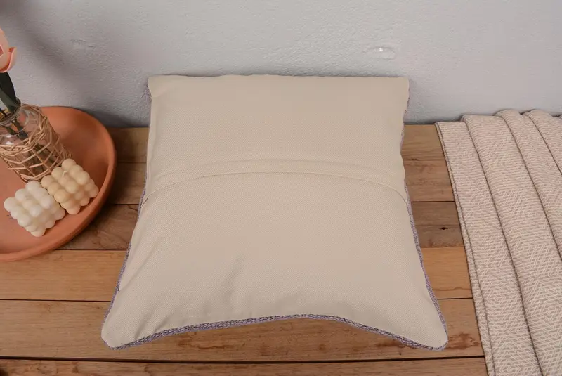 Kilim Cushion Sham, 18x18 Purple Pillow Sham, Boho Chic Pillow Sham, Boho Pillow Sham Cover, Cushion Cover, Wholesale Pillow Sham, Pillow for Sofa - 6