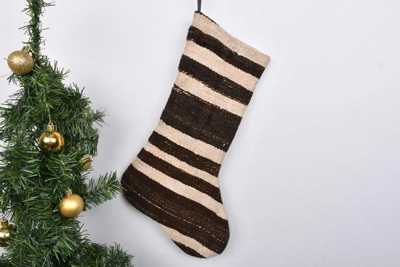 Christmas Ornaments Pattern, 7 Inch Wide Holiday Stocking