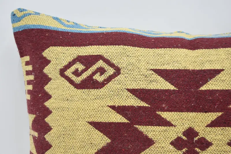 20x28 Red Pillow Cover, Pillow Case, Pillow for Couch, Kilim Pillow, Wool Kilim Pillow Cushion Case, Vintage Kilim Pillow, Traditional Pillow Sham - 2