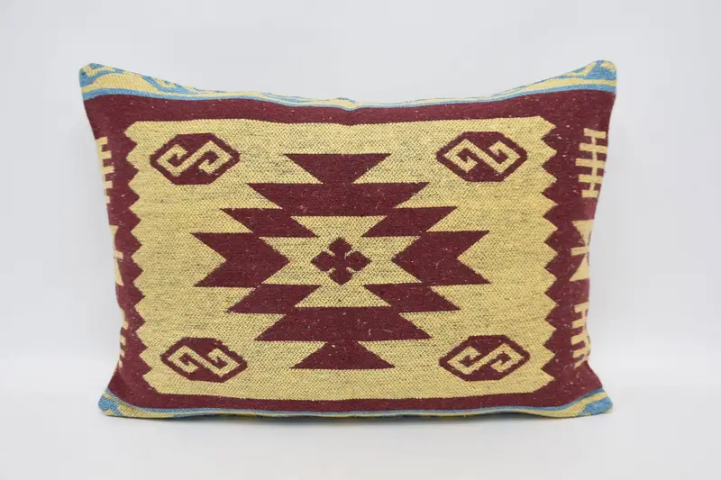 20x28 Red Pillow Cover, Pillow Case, Pillow for Couch, Kilim Pillow, Wool Kilim Pillow Cushion Case, Vintage Kilim Pillow, Traditional Pillow Sham - 1