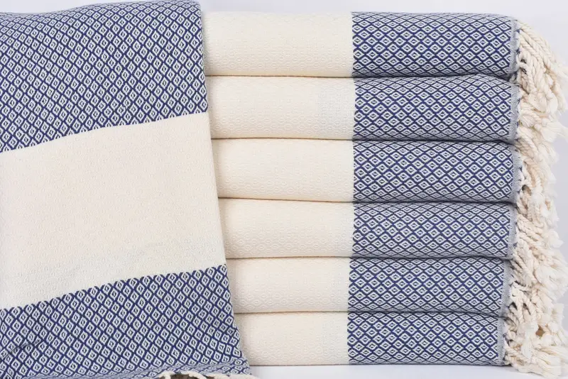 Personalized Beach Towel Turkish Linen Diamond, 70x36 Inches