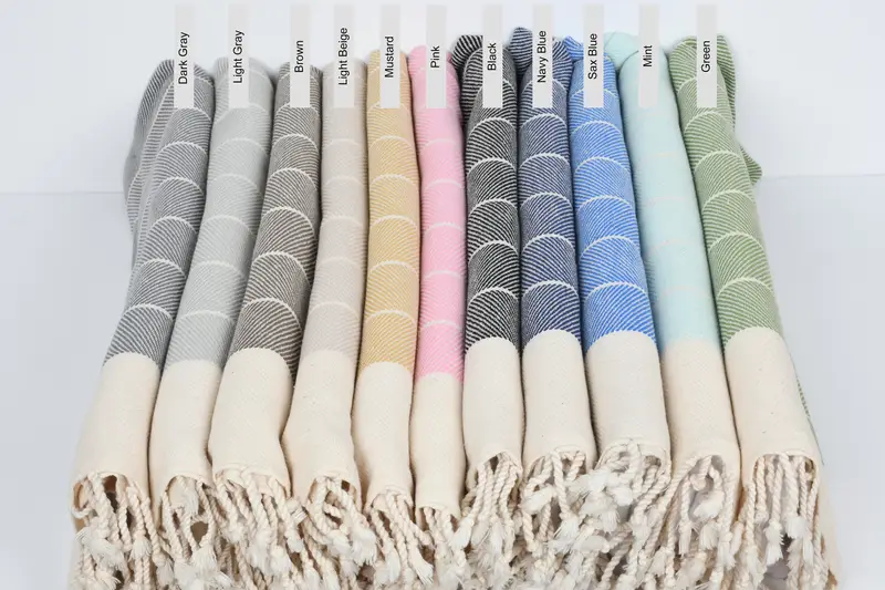 Monogram Kitchen Towel, Spa Towel, Home Gift, Small Bath Towels, 36x16 Cotton Striped Towel, Bridesmaid Towel, Beach Wedding Favor, Bridesmaid Gifts - 1