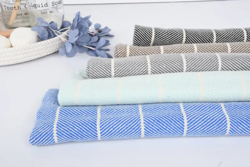 Monogram Kitchen Towel, Spa Towel, Home Gift, Small Bath Towels, 36x16 Cotton Striped Towel, Bridesmaid Towel, Beach Wedding Favor, Bridesmaid Gifts - 4
