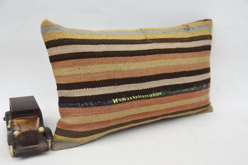 Kilim Pillow Cover, Sofa Cushion Case, Kilim Pillow, Accent Pillow, Natural Cushion, 12x20 Red Cushion Case, Antique Pillows, Pillow Sham - 2